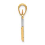 14K and White Rhodium Red Enameled Lipstick Charm - Image 2