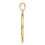 14k and White Rhodium Diamond-cut Tree of Life Pendant - Image 2