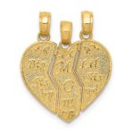 14k 3-Piece Break-apart BIG SIS-MOM-LIL SIS Charm