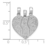 14k White Gold 3-Piece Break-apart BIG SIS-MOM-LIL SIS Charm - Image 2