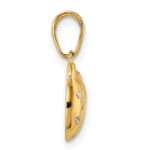 14k with White and Rose Rhodium Diamond-cut Ladybug Pendant - Image 2