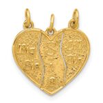 14k 3-piece Break-apart BIG SIS-SIS-LIL SIS Charm