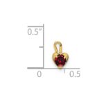 14ky January Synthetic Birthstone Heart Charm - Image 4