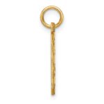 14k Medium Diamond-cut Number 0 Charm - Image 2