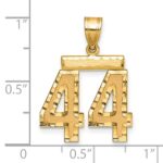 14k Medium Diamond-cut Number 44 Charm - Image 2