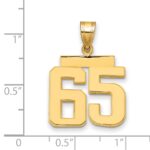 14k Medium Polished Number 65 Charm - Image 2