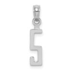 14kw Polished Number 5 Pendant