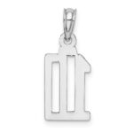 14kw Polished Number 10 Pendant - Image 4