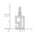 14kw Polished Number 50 Pendant - Image 3