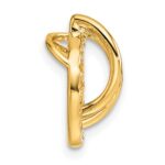 14K Polished 1/10 carat Diamond Open Circle Chain Slide - Image 2