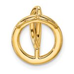 14K Polished 1/10 carat Diamond Open Circle Chain Slide - Image 3