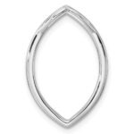 14k White Gold 1/8 carat Lab Grown Diamond VS/SI+ G+ Complete Oval Chain Slide Pendant - Image 3