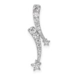 14k White Gold 1/4 carat Lab Grown Diamond VS/SI+ G+ Shooting Star Chain Slide Pendant