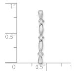 14k White Gold 1/20 carat Lab Grown Diamond VS/SI+ G+ Fashion Bar Chain Slide Pendant - Image 4