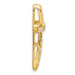 14k 3/8 carat Lab Grown Diamond VS/SI+ G+ Complete Cross Chain Slide Pendant - Image 2