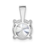 14k White Gold 2 1/2 carat Certified Lab Grown Diamond VS+ F+ Round Complete Four Prong Pendant - Image 3