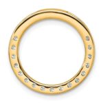 14k 1 carat Lab Grown Diamond VS/SI+ G+ Complete Circle Chain Slide Pendant - Image 3