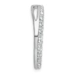 14k White Gold 2 carat Lab Grown Diamond VS/SI+ G+ Complete Circle Chain Slide Pendant - Image 2
