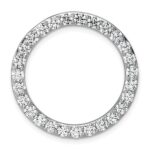 14k White Gold 3 carat Lab Grown Diamond VS+ F+ Complete Circle Chain Slide Pendant