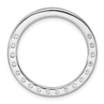 14k White Gold 3 carat Lab Grown Diamond VS/SI+ G+ Complete Circle Chain Slide Pendant - Image 3