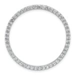 14k White Gold 1 1/2 carat Lab Grown Diamond VS/SI+ G+ Complete Circle Chain Slide Pendant
