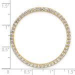 14k 1 1/2 carat Lab Grown Diamond VS/SI+ G+ Complete Circle Chain Slide Pendant - Image 4