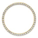14k 3 carat Lab Grown Diamond VS+ F+ Complete Circle Chain Slide Pendant