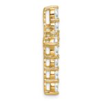 14k 3 carat Lab Grown Diamond VS/SI+ G+ Complete Cross Chain Slide Pendant - Image 2