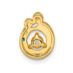 14k 2 Birthstone and Dia Mother/Child Chain Slide Semi-mount - Image 4