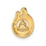 14k 3 Birthstone and Dia Mother/Child Chain Slide Semi-mount - Image 4