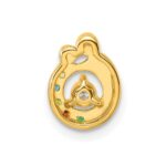 14k 5 Birthstone and Dia Mother/Child Chain Slide Semi-mount - Image 4