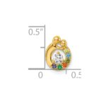 14k 6 Birthstone and Dia. Mother/Child Chain Slide Semi-mount - Image 5