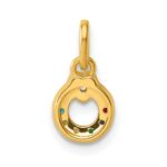 14k Dia Heart w/ 6 Birthstone Mother's Circle Pendant Semi-Mount - Image 4