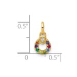 14k Dia Heart w/ 8 Birthstone Mother's Circle Pendant Semi-Mount - Image 5