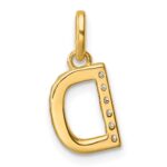 14k Twisted with .05 ct. Diamond Initial D Charm - Image 3