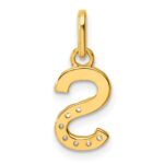 14k Twisted .07 ct. Diamond Initial S Charm - Image 3