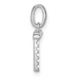 14k White Gold Twisted .05 ct. Diamond Initial T Charm - Image 2