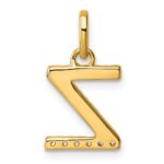 14k Twisted .05 ct. Diamond Initial Z Charm - Image 3