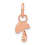 14K Rose Gold Polished Diamond Mushroom Charm - Image 3