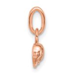 14K Rose Gold Polished Diamond Bird Charm - Image 2