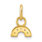 14K Polished Multi-color CZ Rainbow Charm - Image 3