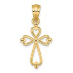 14k Diamond Accented Cross Pendant - Image 3
