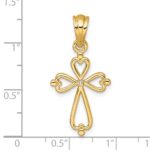 14k Diamond Accented Cross Pendant - Image 4