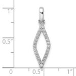 10k White Gold 1/4ct. Diamond Fancy Pendant - Image 4