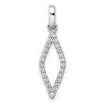 14k White Gold 1/4 carat Lab Grown Diamond VS/SI+ G+ Complete Fashion Geometric Pendant