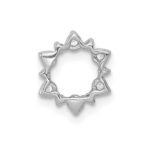 14k White Gold 1/5 carat Diamond Fancy Circle Chain Slide - Image 3