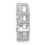 14k White Gold 5/8 carat Lab Grown Diamond VS/SI+ G+ Complete Fashion Circle Chain Slide Pendant - Image 2