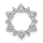 14k White Gold 5/8 carat Diamond Fancy Circle Chain Slide - Image 3