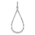 14k White Gold 1/2 carat Diamond Teardrop Pendant