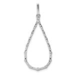 14k White Gold 1/2 carat Diamond Teardrop Pendant - Image 3